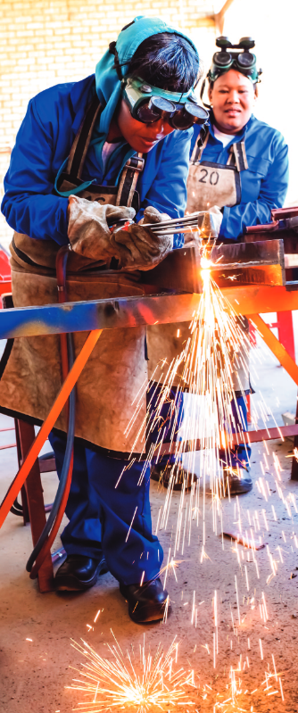 introductions, trends and considerations (Involved) two adults welding